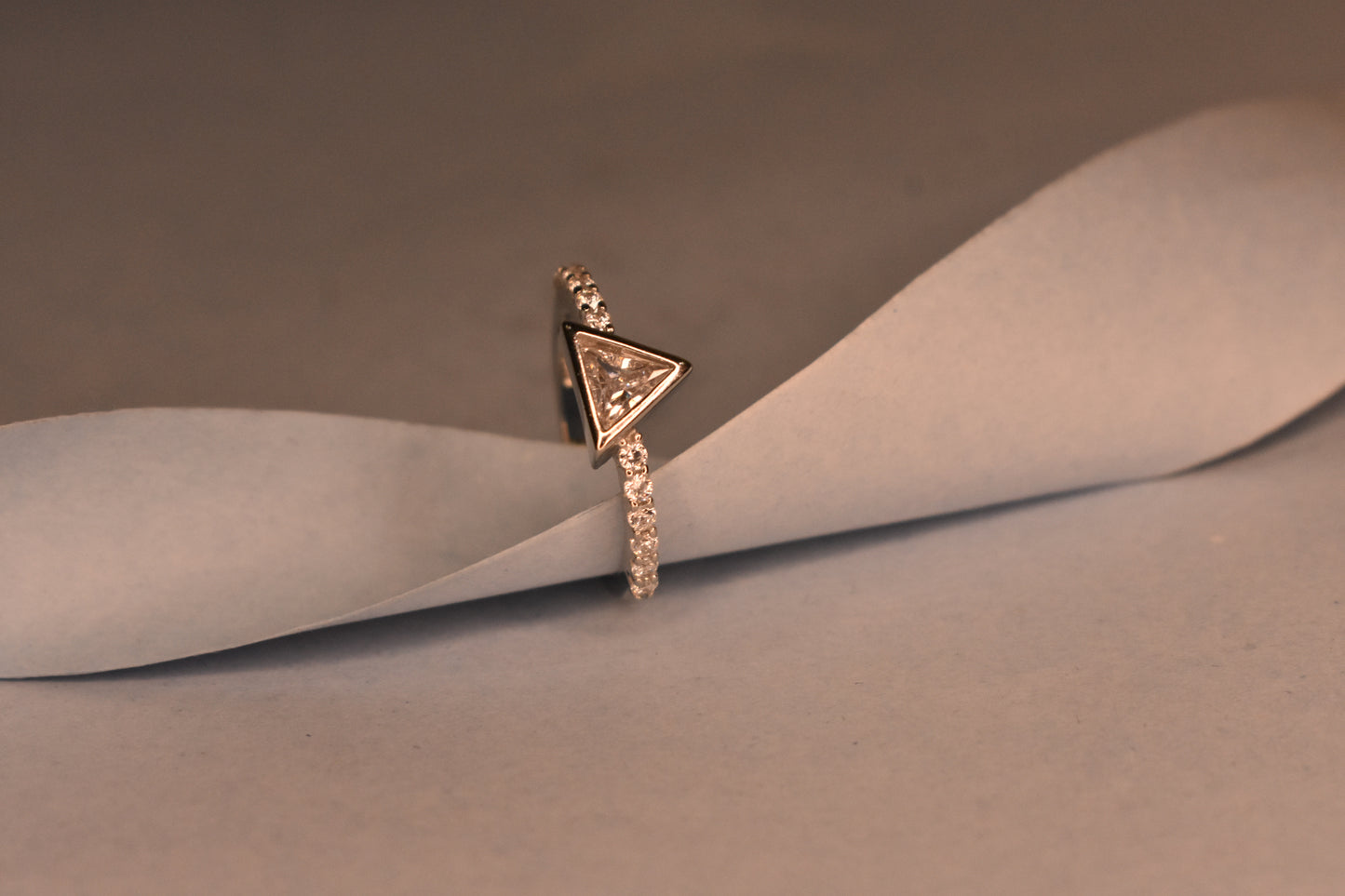 Triangle Stone Ring