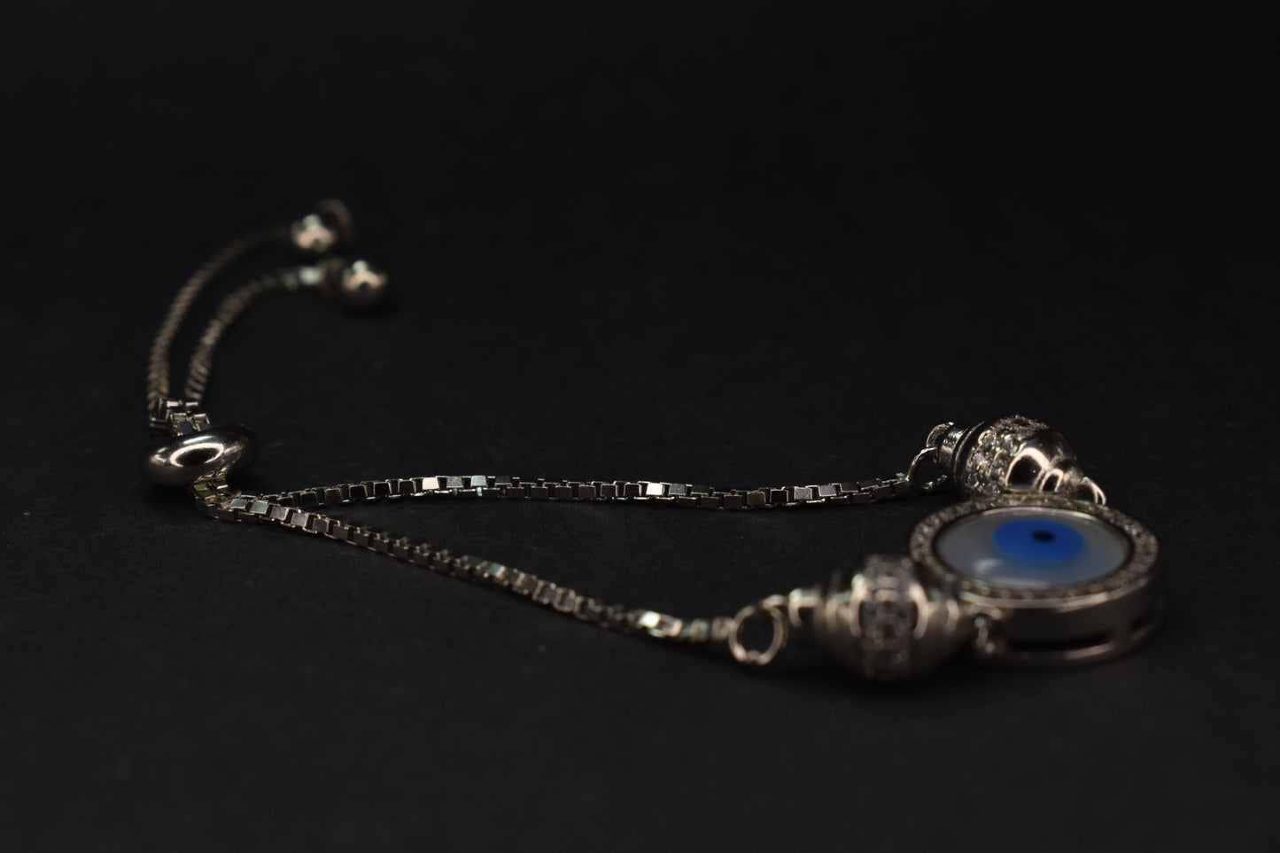 Round Evil Eye Adjustable Bracelet