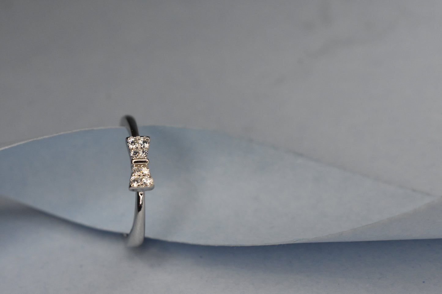 Stone Studded Bow Ring