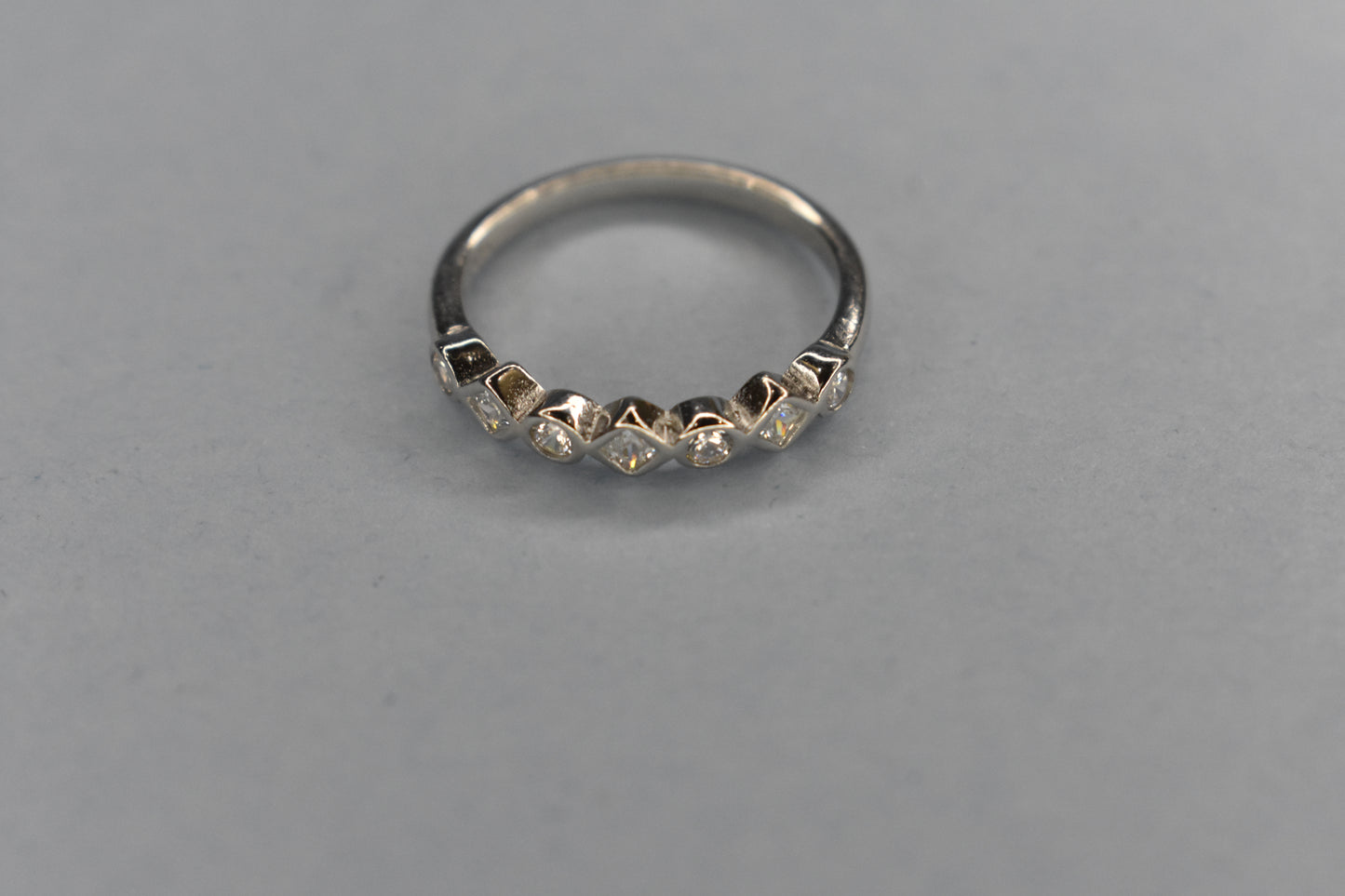 Zircon Studded Stone Ring