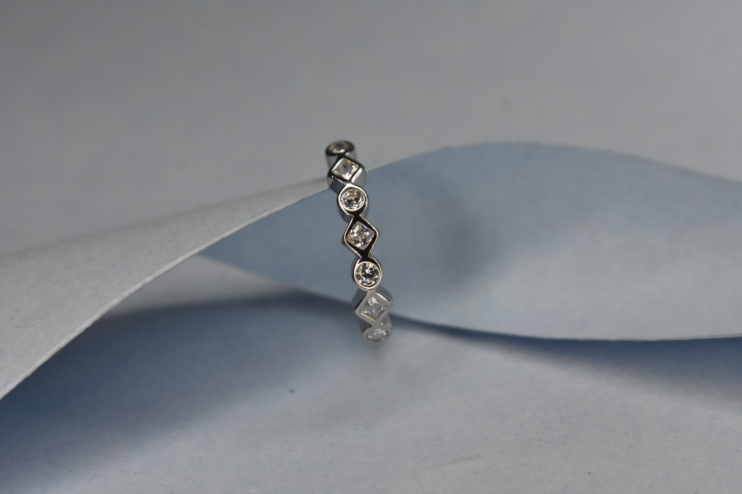 Zircon Studded Stone Ring
