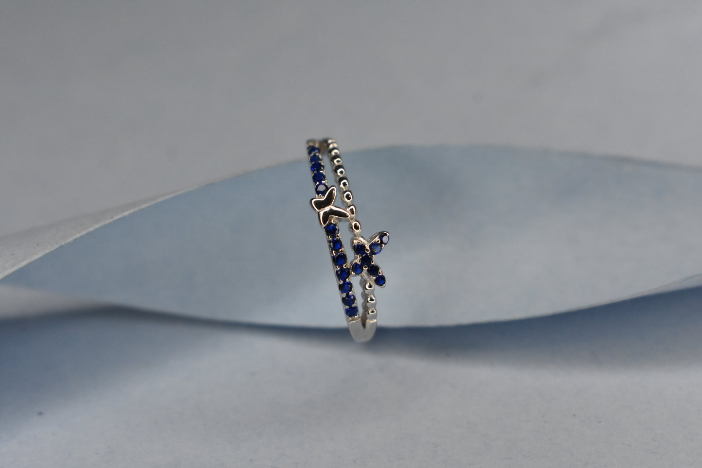 Butterfly detail Stone Ring