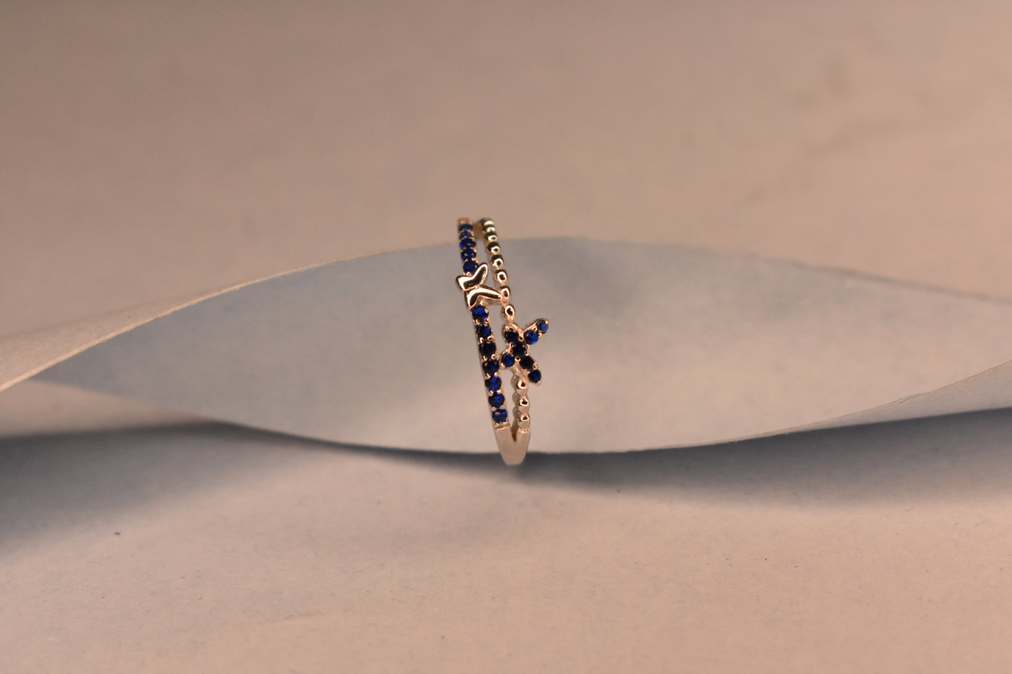 Butterfly detail Stone Ring