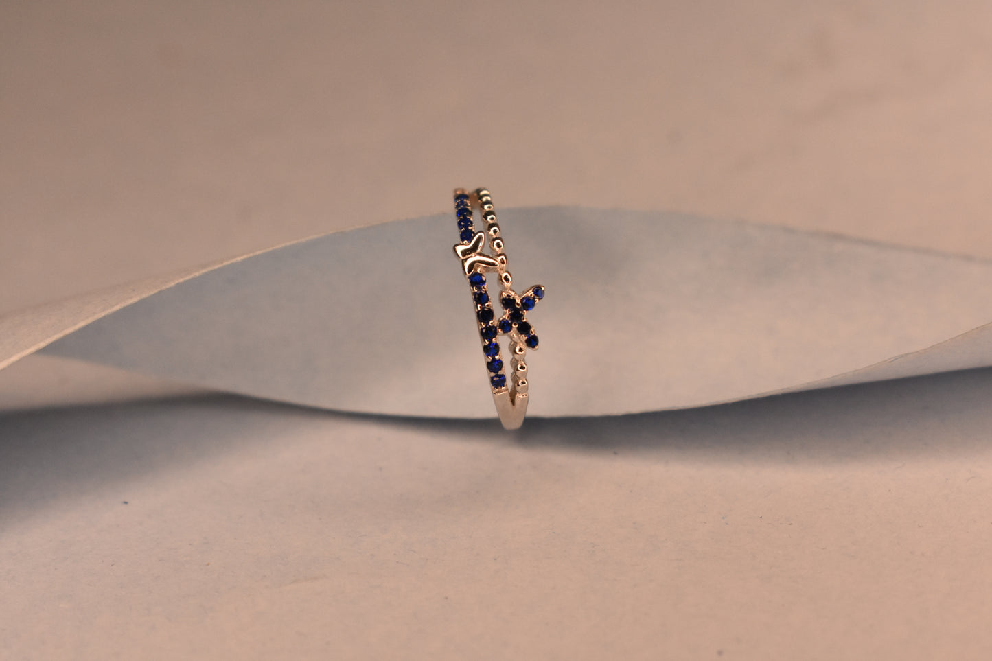 Butterfly detail Stone Ring