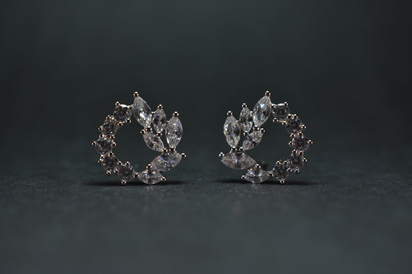 Circle Leaf Earrings