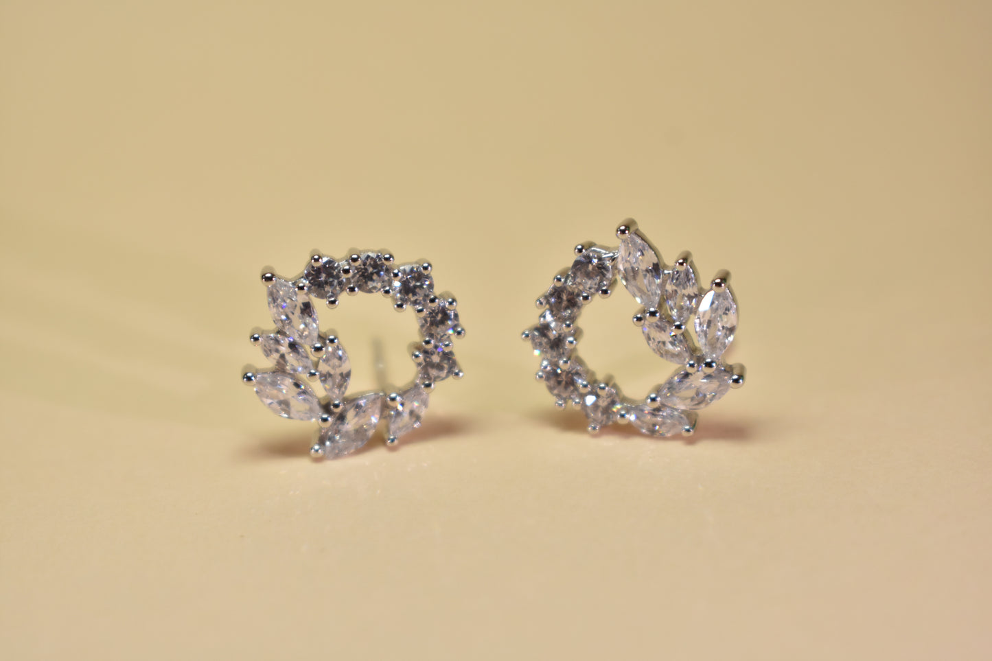 Circle Leaf Earrings