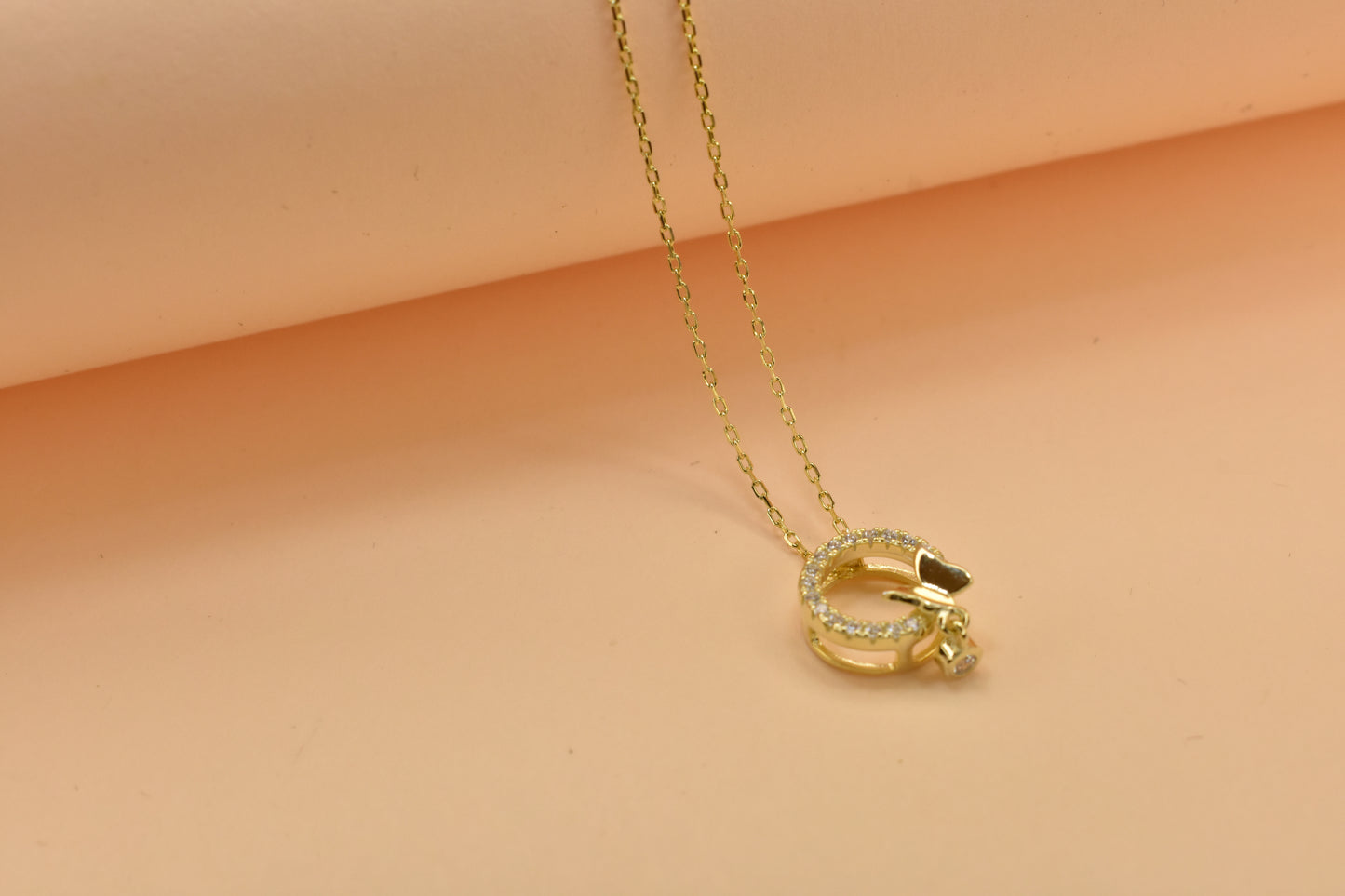 Butterfly Gold Plated Pendant Chain