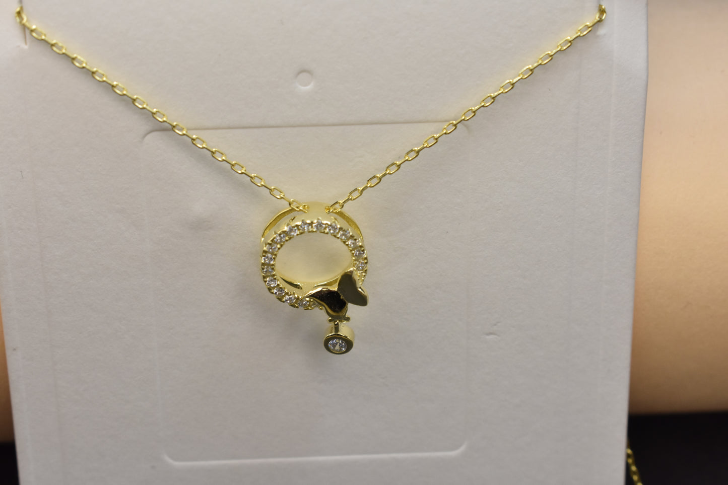 Butterfly Gold Plated Pendant Chain