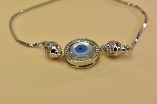 Round Evil Eye Adjustable Bracelet