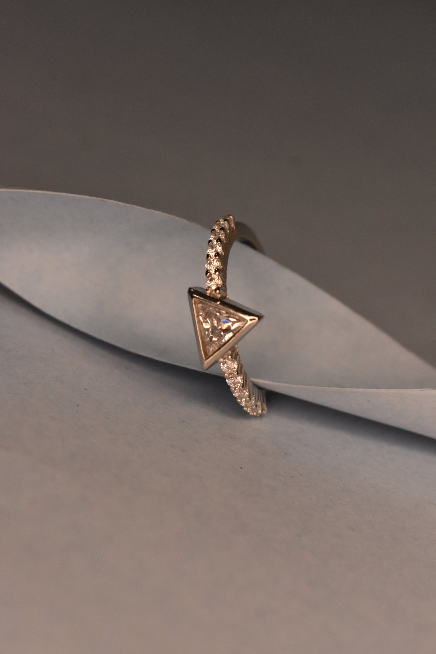 Triangle Stone Ring