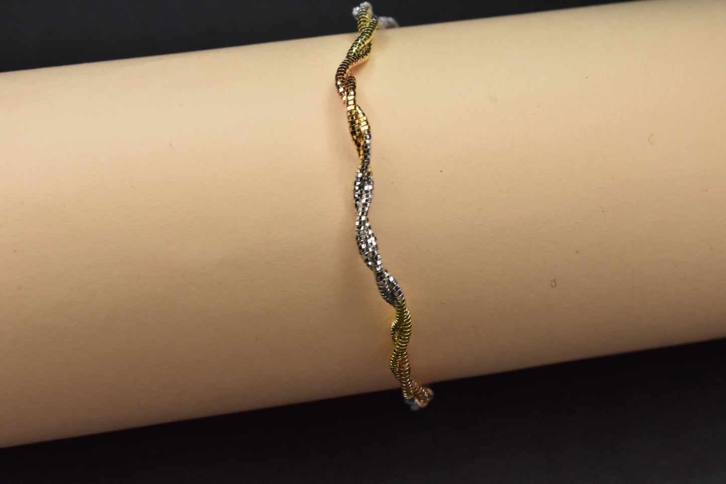 Wavy Italian Braided Bracelet