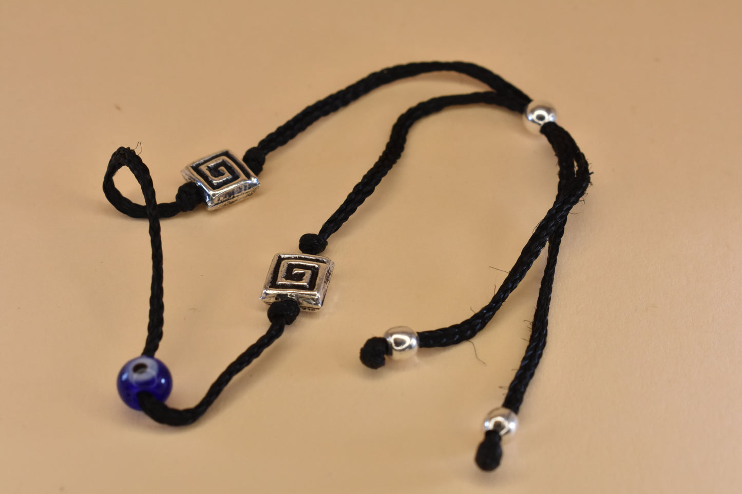 Evil Eye Black Thread Adjustable Anklet