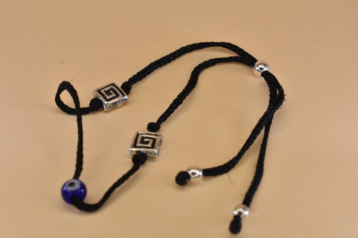 Evil Eye Black Thread Adjustable Anklet