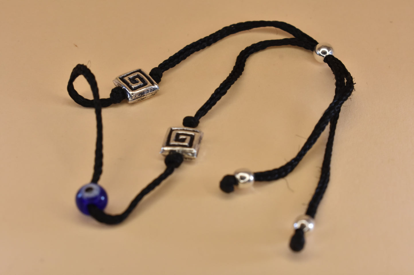 Evil Eye Black Thread Adjustable Anklet