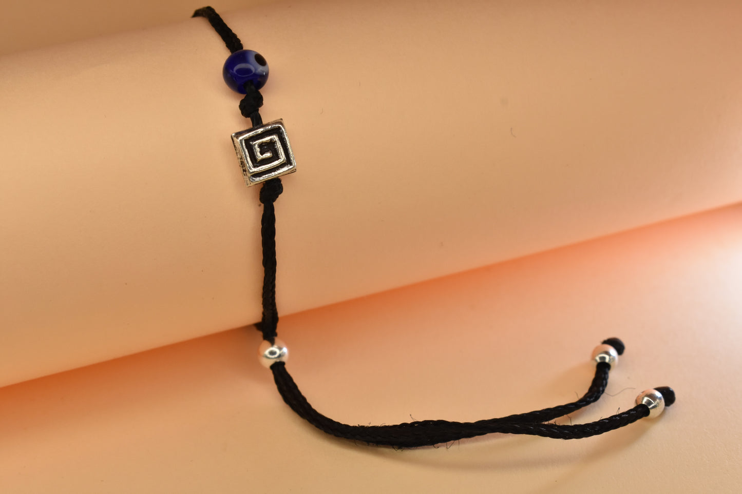 Evil Eye Black Thread Adjustable Anklet