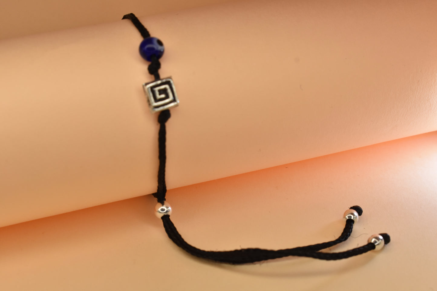 Evil Eye Black Thread Adjustable Anklet