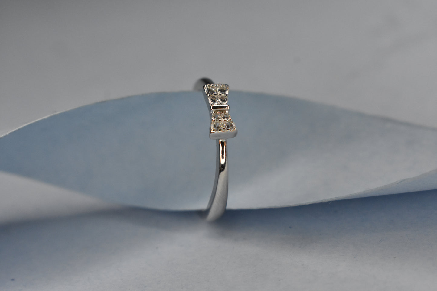 Stone Studded Bow Ring